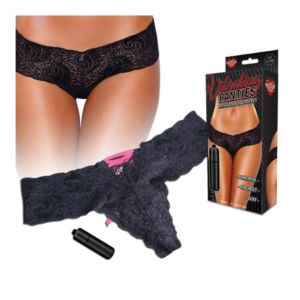 black lace vibrating panty