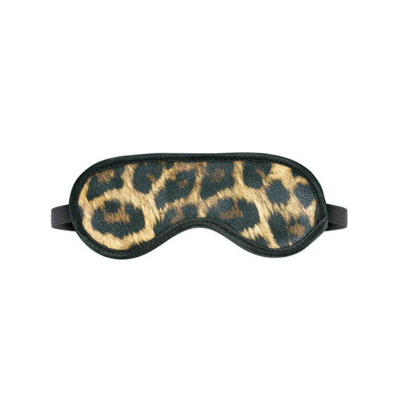faux leopard print eye mask