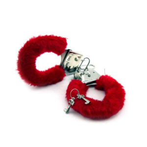 red Fluffy cuffs
