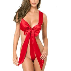 red ribbon lingerie