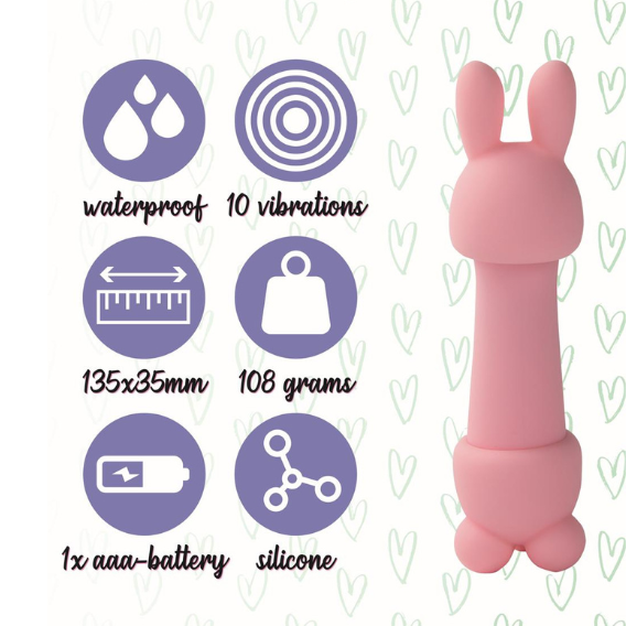 Mister bunny pink vibrator product sheet