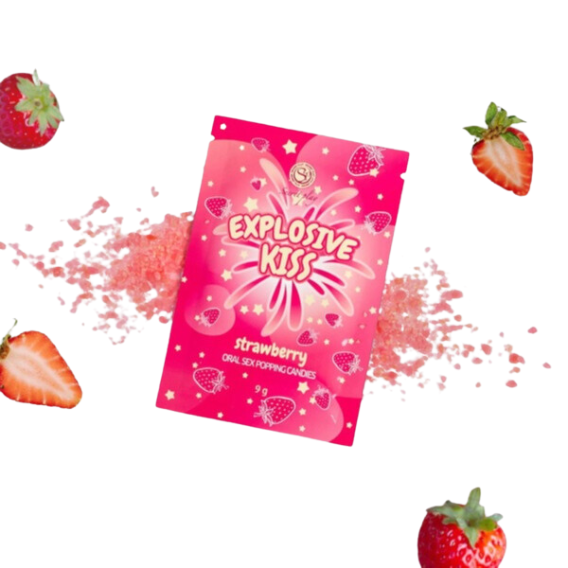 explosive kissing pop candy strawberry