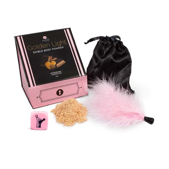 edible powder, feather and dice kit from secret play