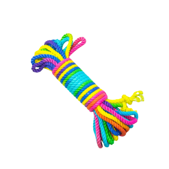 Multi colour bondage rope
