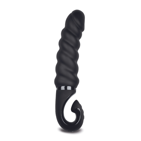 Gvibe GJack Black vibrator with twisted shaft